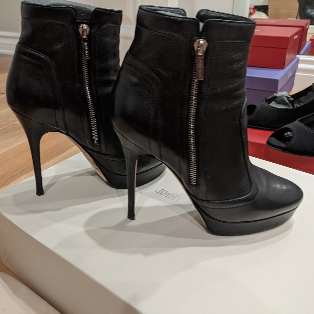 jimmy choo platform ankle stiletto boots 39.5